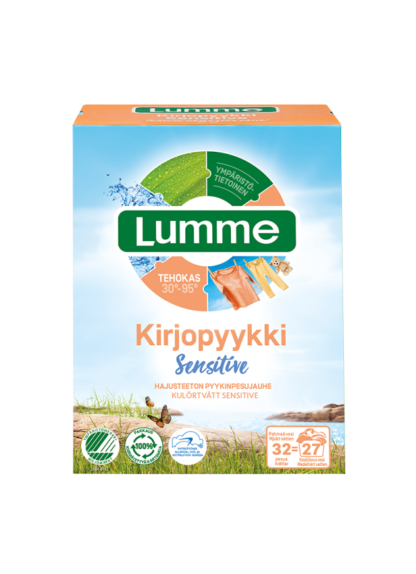Kirjopyykki Sensitive pyykinpesujauhe